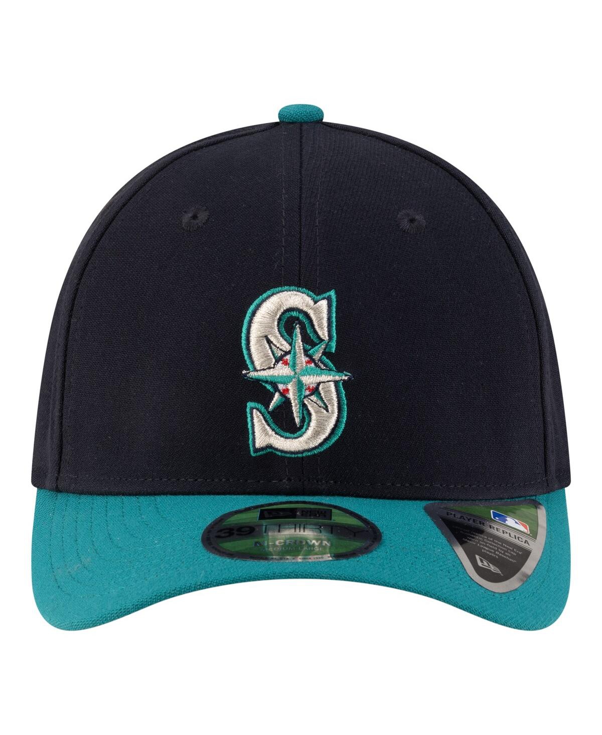 New Era Men's Navy Seattle Mariners Alternate Player Replica 39THIRTY M-Crown Flex Hat