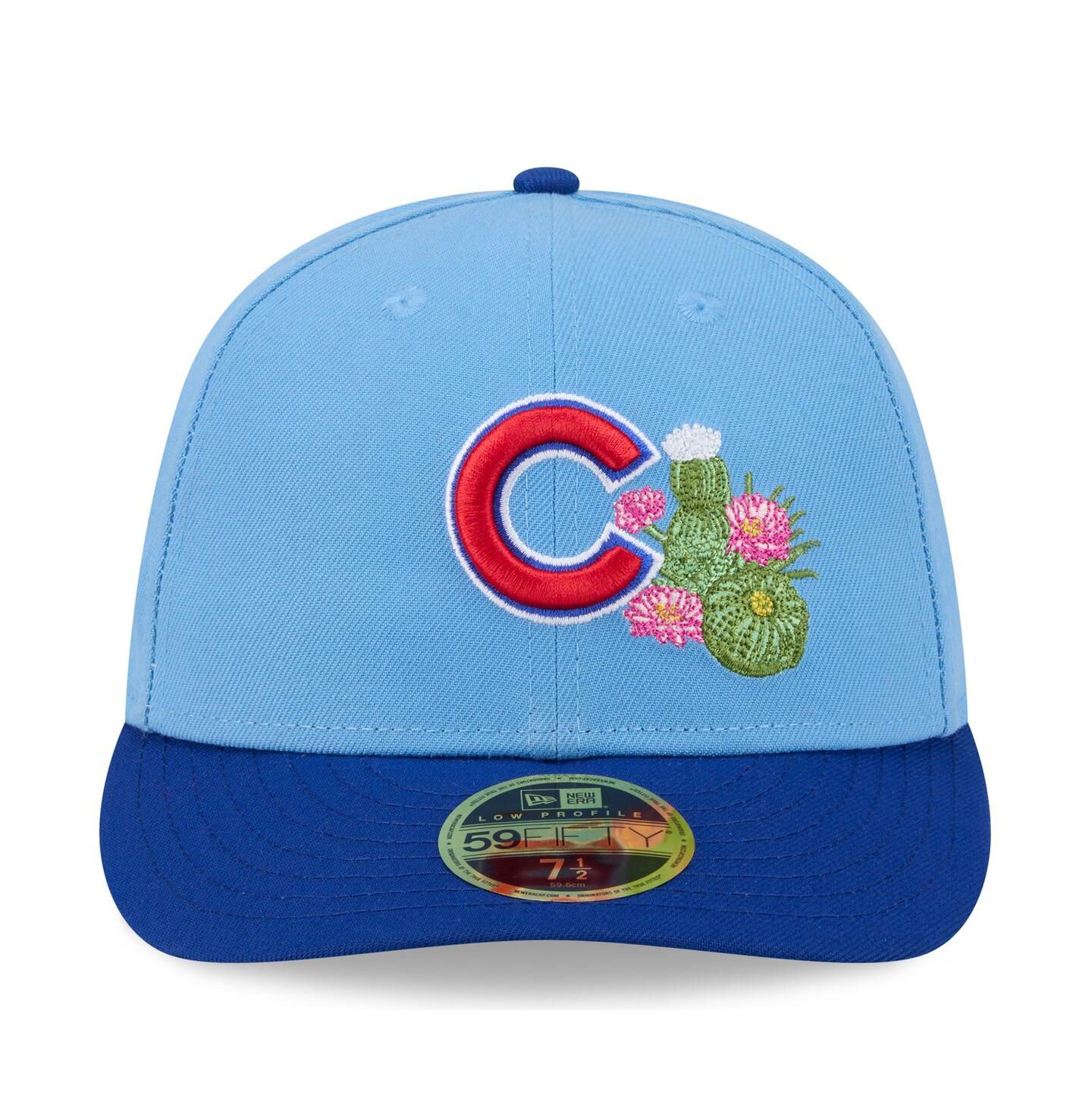 Мужская кепка New Era Light Blue/Royal Chicago Cubs 2026 Spring Training Low Profile 59FIFTY Fitted Hat — фото 2