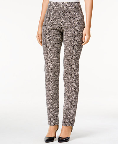 Charter Club Cambridge Printed Straight-Leg Pants, Only at Macy's
