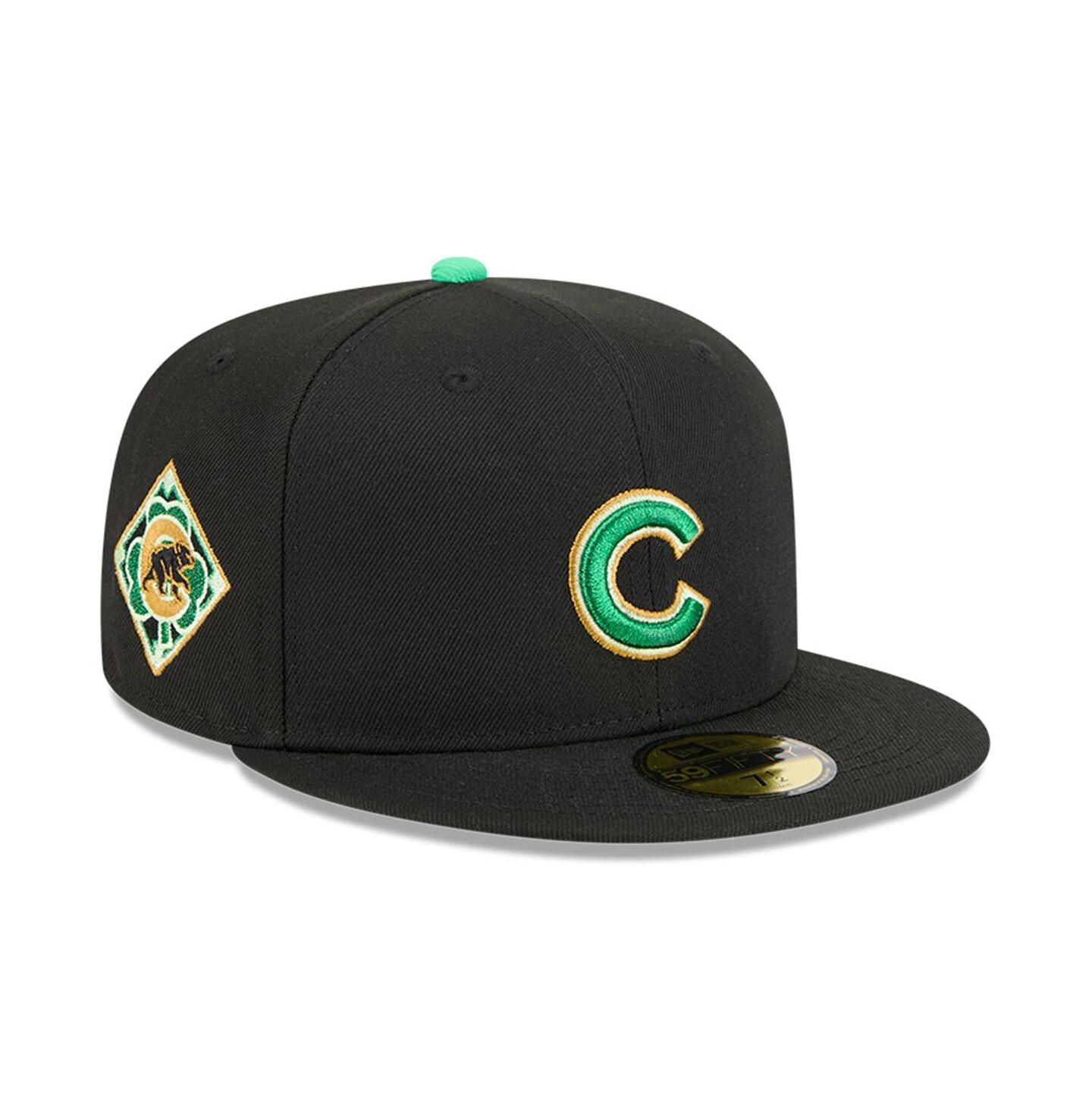 Мужская кепка New Era Black Chicago Cubs 2026 St. Patrick's Day 59FIFTY Fitted Hat — фото 1