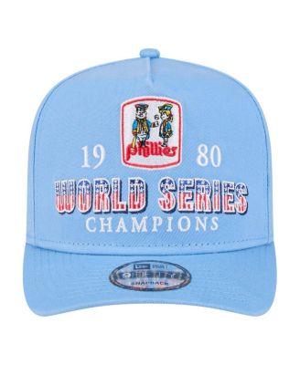 Men's Light Blue Philadelphia Phillies 1980 World Series Champions Throwback 9FIFTY A-Frame Snapback Hat