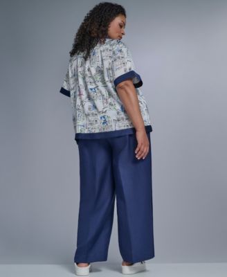 Plus Size Mid-Rise Pull-On Pants