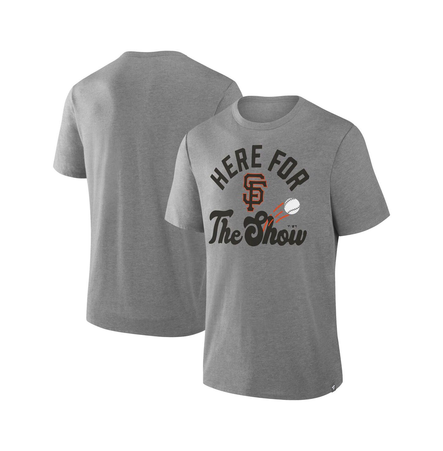 Мужская футболка Fanatics Heather Gray San Francisco Giants Nostalgia Tri-Blend — фото 1