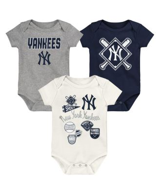 Newborn 3-Pack New York Yankees Home Plate Creeper Set