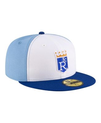 Men's White/Light Blue Kansas City Royals Authentic Collection On-Field 59FIFTY Fitted Hat