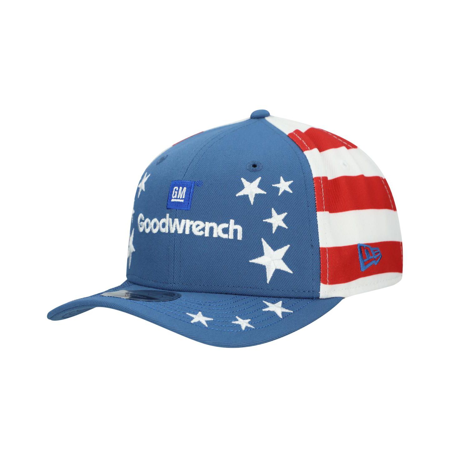 Мужская кепка New Era Blue Dale Earnhardt Coolera 9SEVENTY Flag Adjustable Hat — фото 3