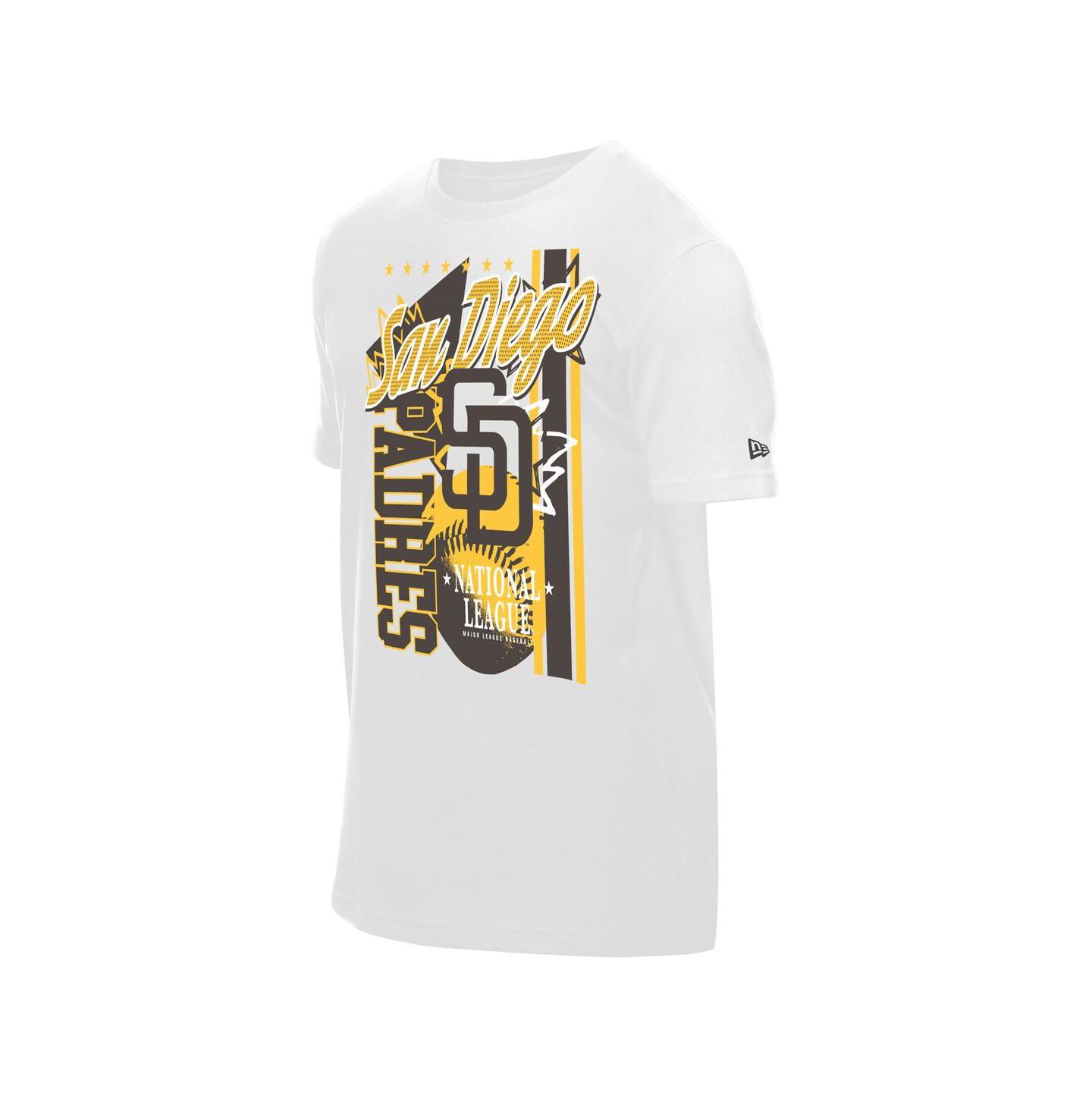 Мужская футболка New Era White San Diego Padres Big Graphic Domestic — фото 2