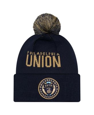 Men's Black Philadelphia Union 2026 Jersey Hook Cuffed with Pom Knit Hat
