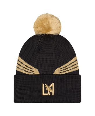 Men's Black LAFC 2026 Jersey Hook Cuffed Knit Hat with Pom