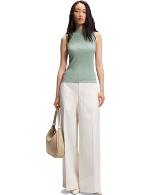 Women's Sleeveless Mock-Neck Top