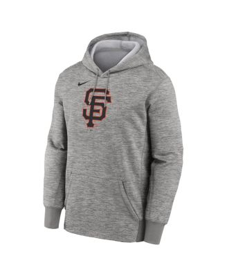 Men's Heather Gray San Francisco Giants Primary Logo Therma Hoodie