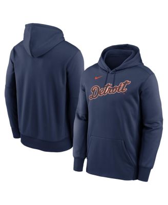 Men's Navy Detroit Tigers Primary Wordmark Therma Hoodie