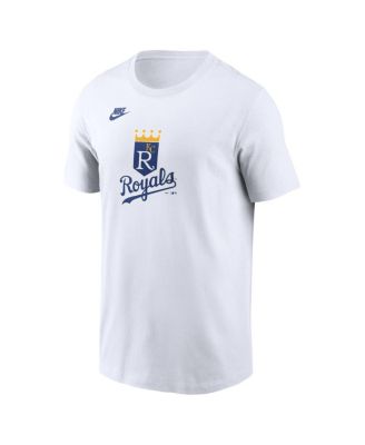 Men's White Kansas City Royals Cooperstown Collection Logo T-Shirt