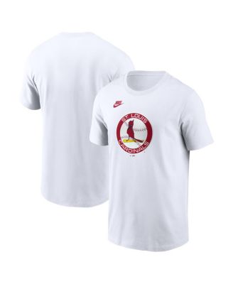 Men's White St. Louis Cardinals Cooperstown Collection Logo T-Shirt