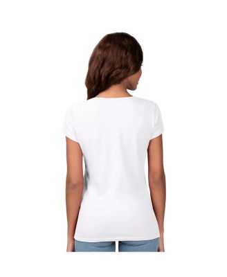 Women's White Los Angeles Dodgers Floral Endzone T-Shirt