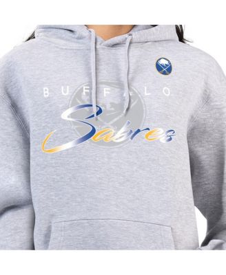 Women's Gray Buffalo Sabres Shadow Logo Fleece Hoodie