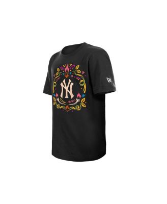 Big Boys and Girls Black New York Yankees Día De Los Muertos T-Shirt