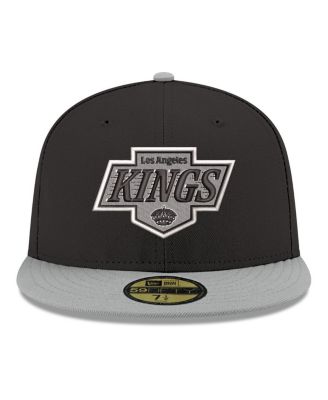 Men's Black Los Angeles Kings Core Logo Two-Tone 59FIFTY Fitted Hat