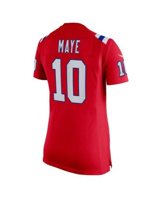 Women's Drake Maye Red New England Patriots Alternate Game Jersey