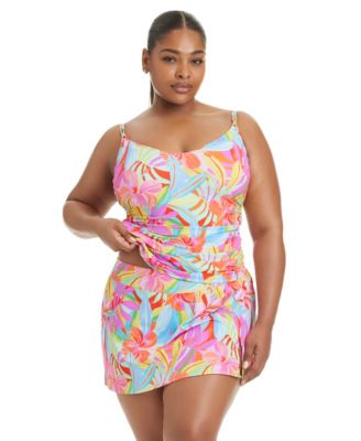 Plus Size Bellissimo V-Neck Tankini Swim Top