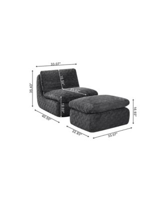 Full Compression sofa chair with swivel add Ottoman