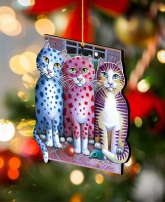 Board Meeting Pets Holiday Ornaments, Set of 2