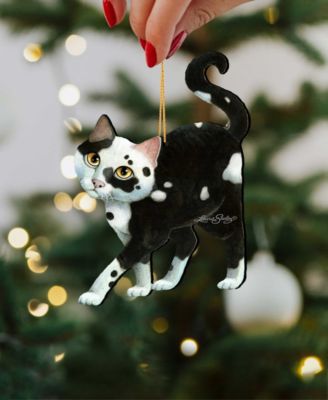 Cookie and Creme Cat Holiday Ornaments, Set of 2