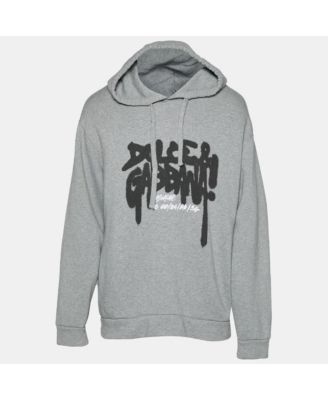 Men's Pre-Owned Dolce and Gabbana Grey Graffiti Logo Print Jersey Hoodie