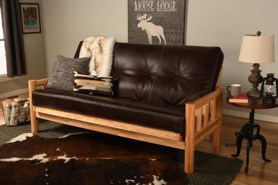 Lodge Frame-Natural Finish-Oregon Trail Java Mattress