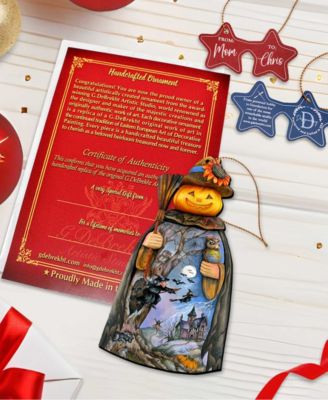 Christmas Pumpkin Holiday Ornaments, Set of 2