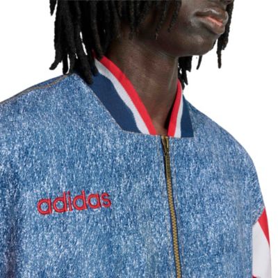 Men's Blue USA Soccer 1994 Denim Graphic Full-Zip Track Jacket