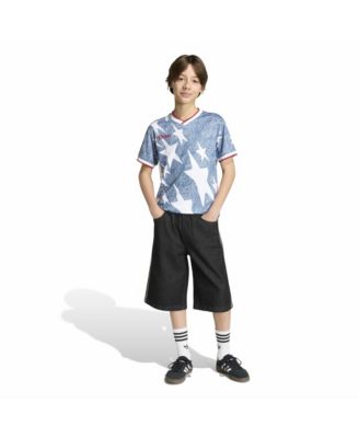 Big Boys and Girls Blue USA Soccer 1994 Denim Graphic Fashion Jersey