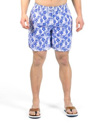 Men's Hibiscus Printed Swim Shorts