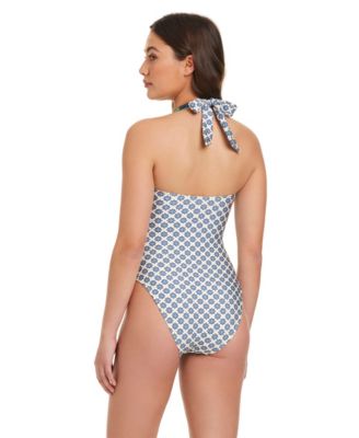 Women's V-Neck Printed V-Neck One-Piece Swimsuit
