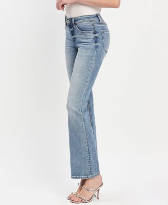 Women's Mid Rise Full Length Bootcut Jeans