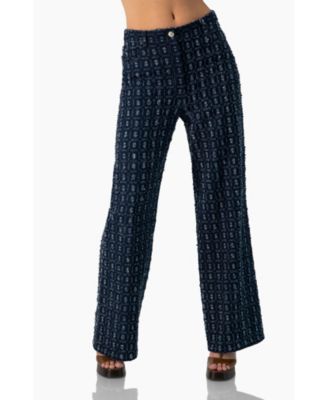Women's Wide Leg Burned-Out Jeans
