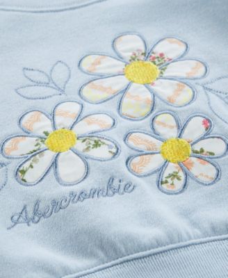 Toddler Girls' 2T-5T Flower Fleece Crewneck Sweatshirt and Skort, 2-Piece Set