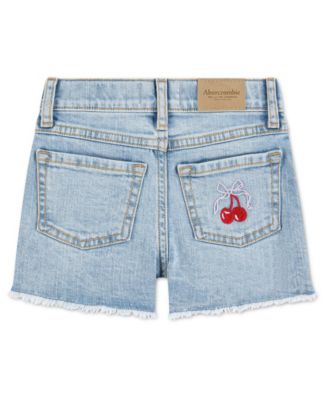 Toddler Girls' Bow Cherry Denim Shorts