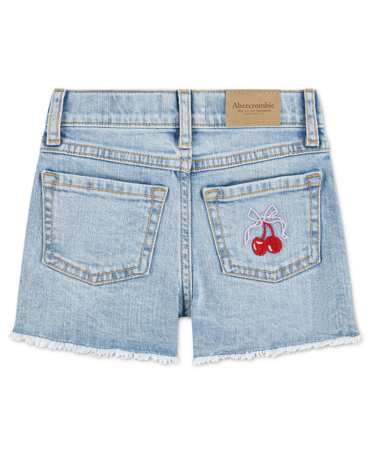 Шорты abercrombie kids Bow Cherry Denim Shorts для девочек-малышей, цвет: Синий — фото 2