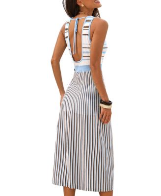 Women's Sun Kiss Striped Midi Beach Dress