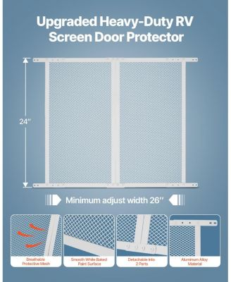 24" x 26" RV Screen Door Protector with Reinforced Mesh