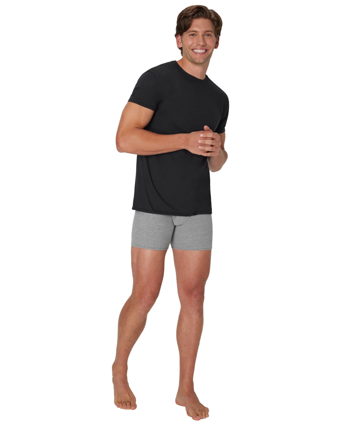 Мужские топы Hanes Ultimate Short-Sleeve Crewneck Undershirt, 5-Pack, цвет: Разноцветный — фото 2