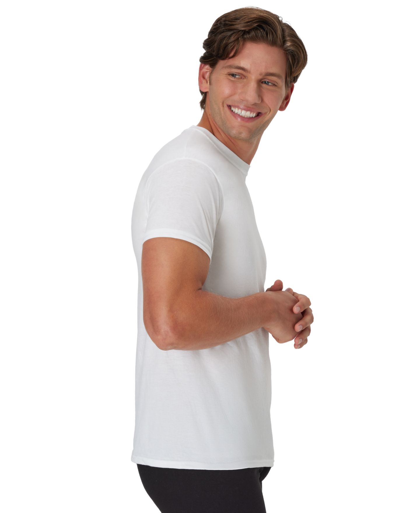 Мужские топы Hanes Ultimate Crewneck Undershirt, 3-Pack, цвет: Разноцветный — фото 3