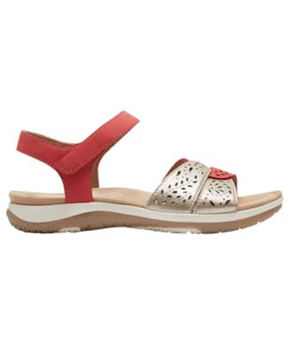 Women's Sylo Perforated Leather Flat Sandals