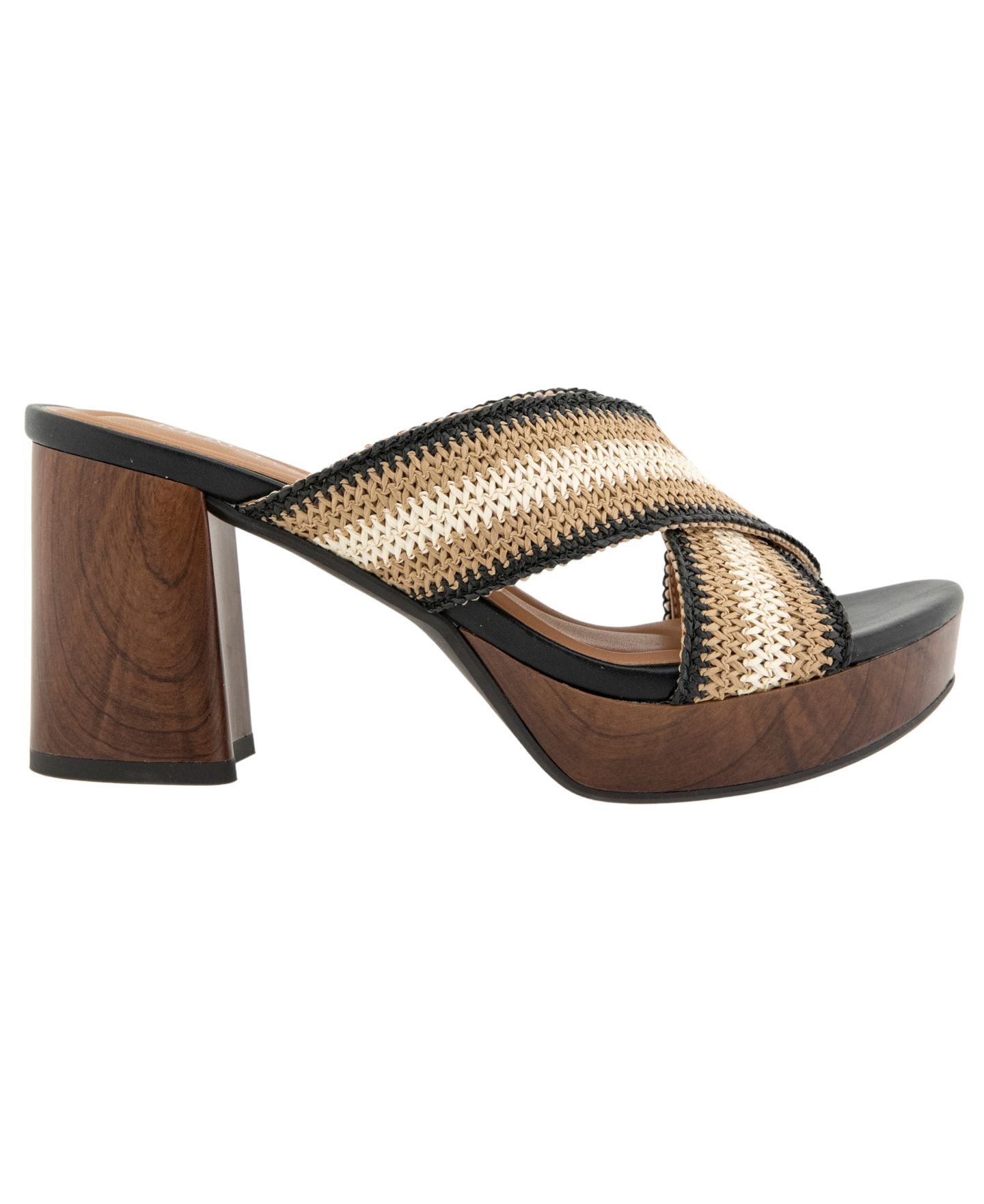 Женские сандалии Kenneth Cole Reaction Reeva Platform Mule Dress Sandals, цвет: Чёрный разноцветный — фото 2