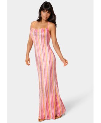 Women's Printed Bodycon Maxi Dress