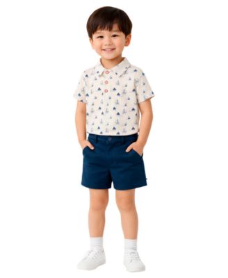 Baby Boys' Short-Sleeve Polo Shirt and Pull-On Shorts, 2-Piece Set