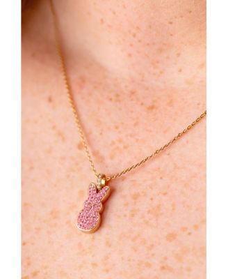 Peeps Pave Bunny Pendant Necklace