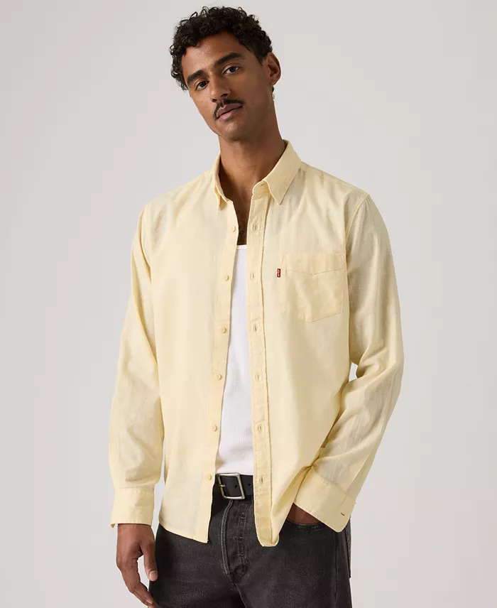 Men's Classic Pocket Regular-Fit Long-Sleeve Shirt - thumbnail 6