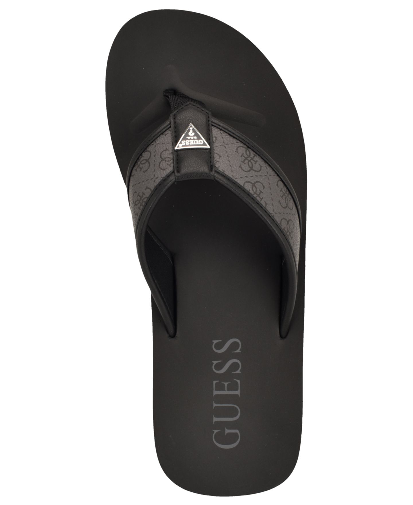 Мужские сандалии GUESS Dingle Casual Flip-Flop Thongs, цвет: Тёмный серый разноцветный — фото 4